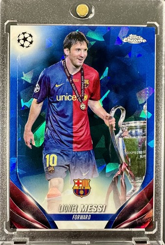 Lionel Messi Sapphire Image Variations 2023-24 Topps Chrome Uefa Competitions
