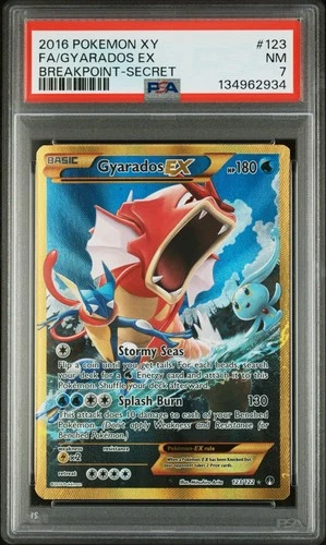 2016 Gyarados EX Full Art #123/122 XY Breakpoint PSA 7 NM