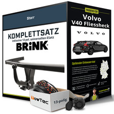 Für VOLVO V40 Fliessheck Typ 525 Anhängerkupplung starr +eSatz 13pol uni 12- NEU