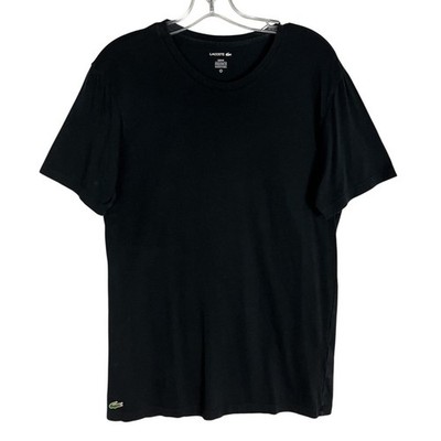 Lacoste Slim Fit Underwear Mens L Black Short Sleeve Tee 100% Cotton