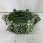 Vintage Majolica Dolphin Planter Glazed Ceramic - Possibly McCoy 7.5”x 3.5”