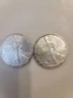 Lot Of 2 - 2003 American Silver Eagle US Coins - Bullion 1oz  Dollar Coins