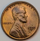 1955 - S - Lincoln Wheat Cent Penny - Toning - BU U87