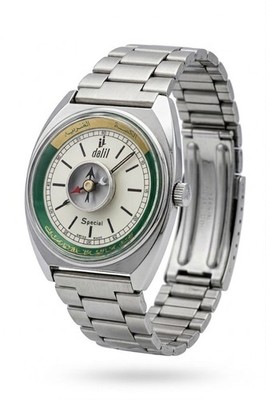 VINTAG DALIL SPECIAL ISLAMIC COMPASS WATCH SWISS MADE STAINLESS