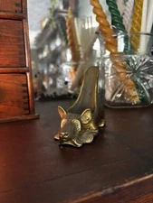 Antique Ronson Scottie Pipe Rest Solid Brass