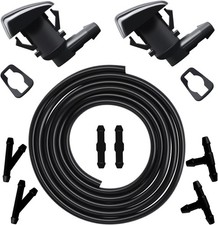 Windshield Washer Nozzles Wiper Spray Kit Replacement Fit For 07-17 GMC Acadia,