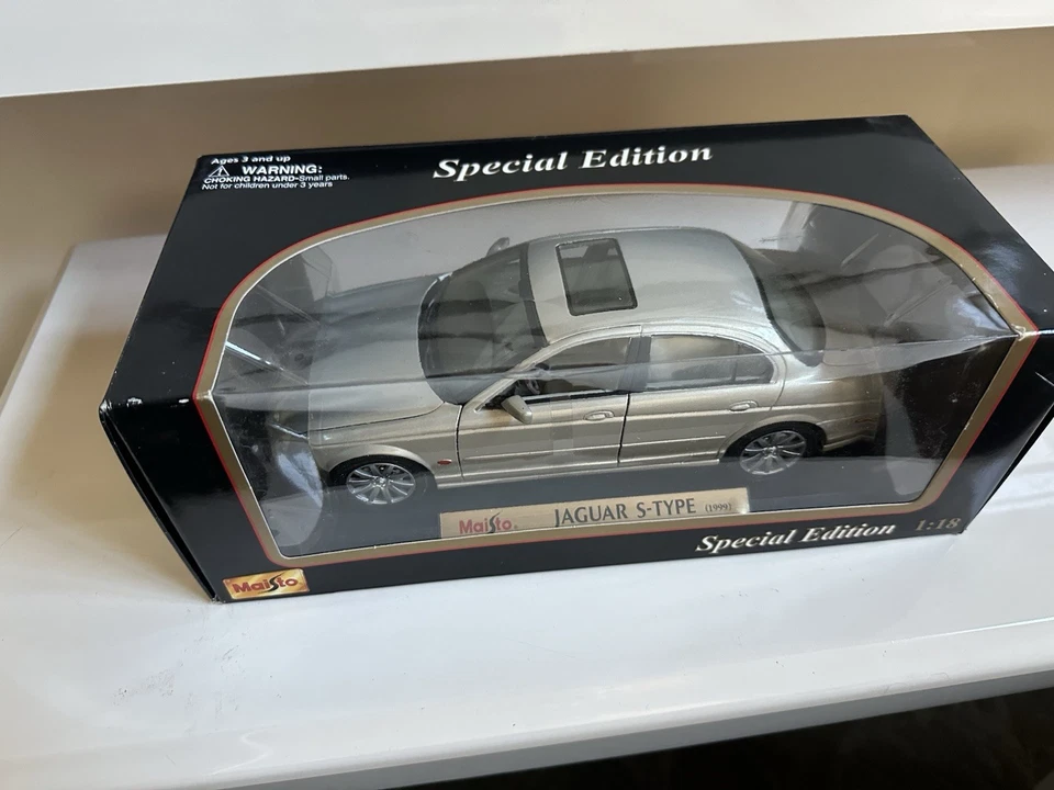 JAGUAR S-TYPE, 1999, Maisto, литой 1/18, светло-золотой - Изображение 2 из 3