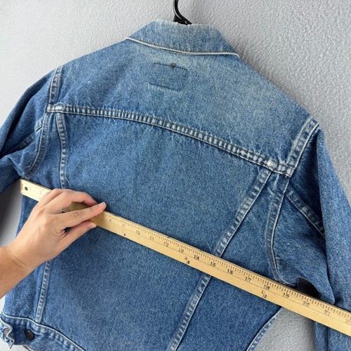 Vintage Levis Jacket Mens 38 Small Denim Trucker Type 3 80s Made in USA by Levi's, Size S, $35.99 - Photo 12