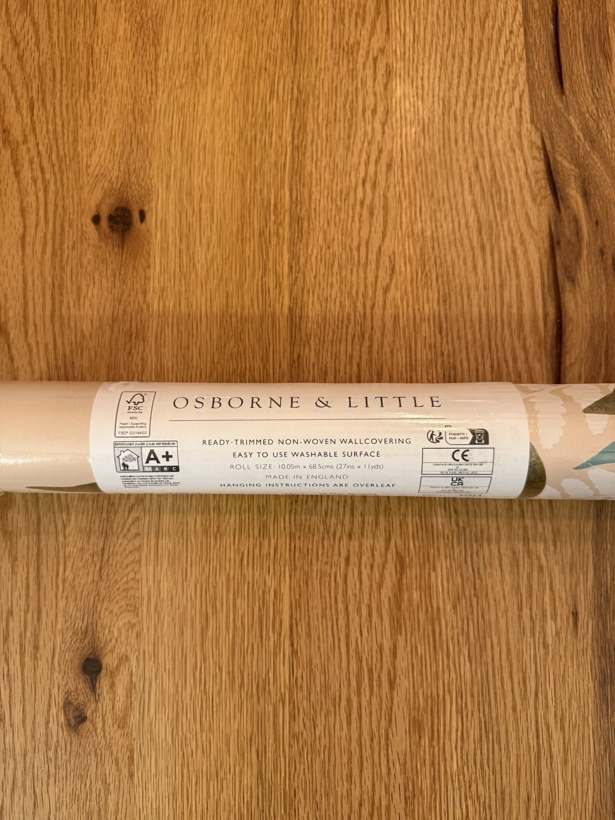 Osborne & Little Feuille D’Or Wallpaper W7331-01 Blush & Gold - New 2