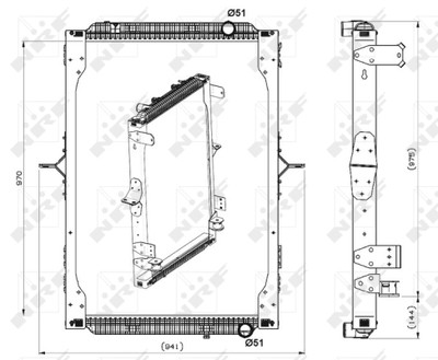 NRF 539564 Kühler, Motorkühlung für RENAULT TRUCKS