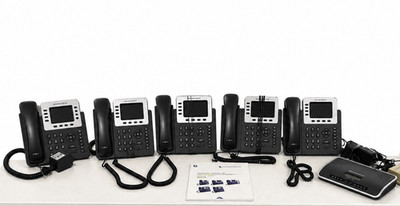 Grandstream GXP2140 Enterprise IP Phone System Bundle   5 Phones + Gateway + Acc