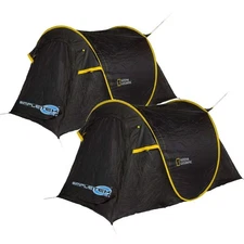 2 X National Geographic Al0081 Camping Tent 2 People Igloo Pop-up Quick