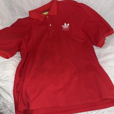 Gucci x adidas Cotton Piquet Polo 'Red' Size S