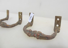 Antico alzacristalli in ottone anta vassoio baule maniglie cassettiera tira vittoriano 3"W