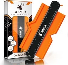 JOREST Contour Gauge 10 Inch with Lock, Measuring Shape Outline Angle, Scribe/T