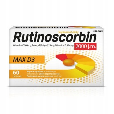 RUTINOSCORBIN Max D3 60/120/180 tabletten VITAMIN D3 (2000 j.m.) VITAMIN C