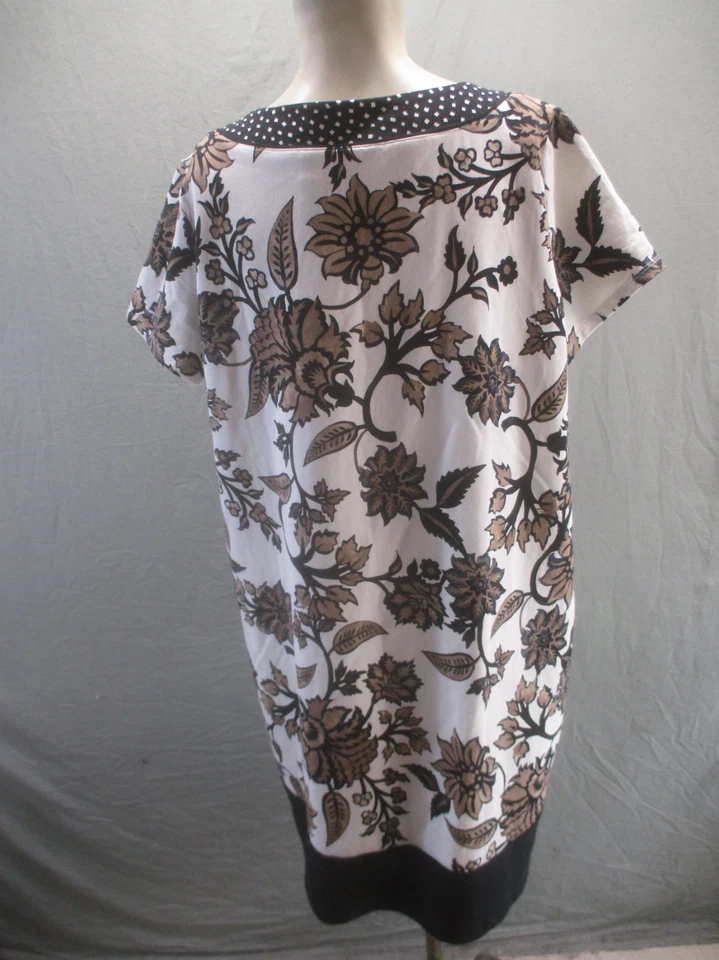 Vestido elástico Susan Graver talla L para mujer multicolor floral mezcla de algodón 990 Foto 4 de 4