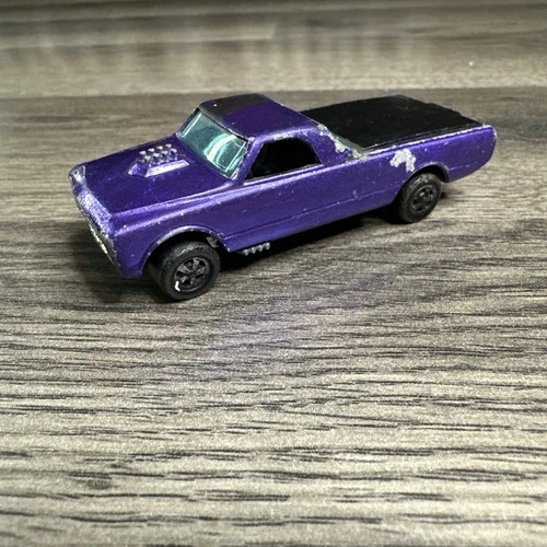 Vintage Hot Wheels Redline 1968 Purple Custom Fleetside HK - DUAL PAINTED BASE!
