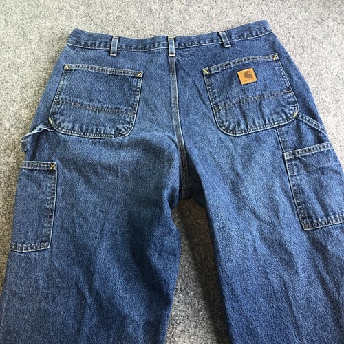 Carhartt Jeans Herren 34x30 Denim Latzhose Loose Fit Carpenter B13 DPS Baggy Skate