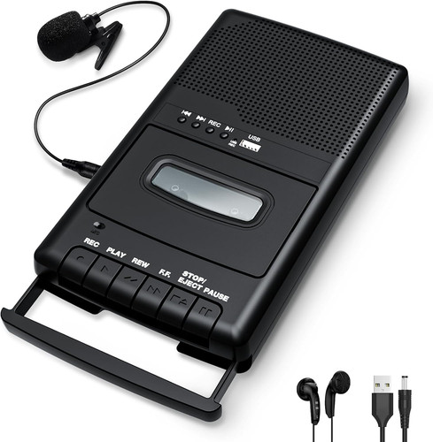Cassette Player Recorder/Tape Converter,Recording to Usb/Tape from Mic, Convert