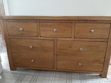 Solid Oak 3-Over-4 Chest of Drawers CS E23
