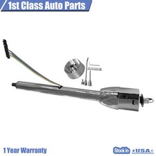 28 Chrome Tilt Manual Style Steering Column W Wheel Adapter No Key 51828-mt-c
