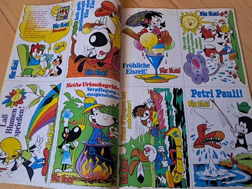 Rolf Kauka ́s Fix + Foxi cuaderno especial verano de 1977 con tarjetas de felicitación - cuaderno de cómics - Imagen 2 de 4