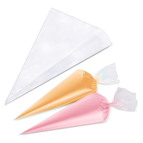 100PCS 16-Inch Disposable Piping Bags - Thick Frosting &amp; Pastry Cake ...