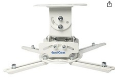 Ceiling Mount for Projector Assembly, White QualGear PRB 717, Ceiling Mount