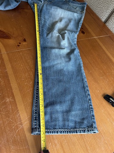 Wrangler Rock 47 Denim Relax Boot Cut Sz 40x34 Western Cowboy Work Distressed - Picture 15 of 17
