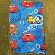 Disney Pixar Cars Twin Sheet Blue Splat Lightning McQueen Tow Mater Racing Tires