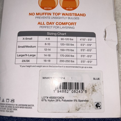 Warner's Women's Seamless Shaping Leggings Large/X-Large See Photos NEW - 第 4/6 張圖片