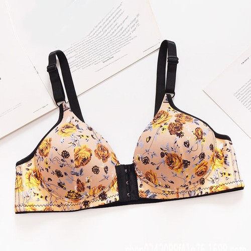 Women Push Up Bra Front Closure Wireless Lingerie Bras Vest Bralette Underwear - Picture 12 of 28