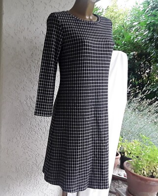 Max Mara Weekend Kleid ca 38 schwarz weiß kariert  top zustand -