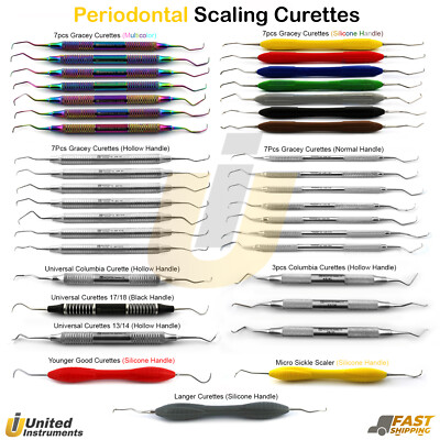 Range Of Universal Gracey Curettes Perio Root Canal Subgingival Scaling Scalers
