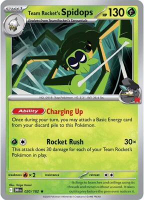 Team Rocket's Spidops 020/182 Sv10: Destined Rivals Holo Rare | eBay