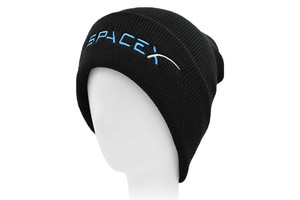 Details About Black White Beanie Hat Spacex Roadster Elon Musk Teslarocket Space X Cap