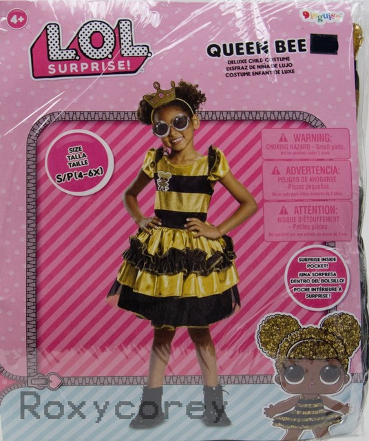 Halloween LOL Surprise Queen Bee Deluxe Girls Costume Size Small 46X