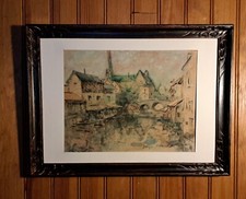 Aquarelle authentique, 1950 de Georges ROUAULT, ville de CHARTRES + 4 CD neufs