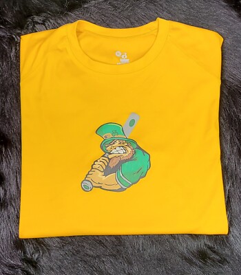 BADGER SPORT YELLOW ACTIVE SHIRT (XL) IRISH HILLS  LEPRECHAUN 