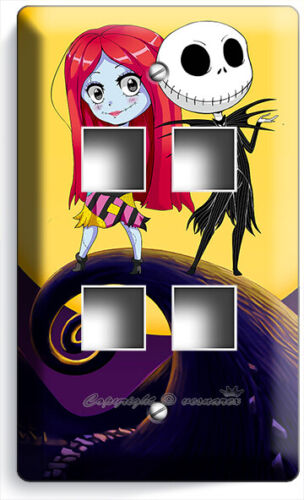 CUTE NIGHTMARE BEFORE CHRISTMAS JACK E SALLY INTERRUTTORE LUCE PRESA HD PIASTRA DA PARETE - Foto 23 di 34