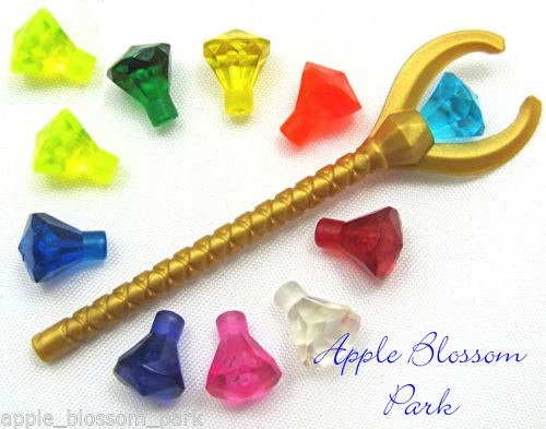 NUEVO Lego Pharaoh's Quest GOLD STAFF Minifigura Arma del Tesoro con 11 Joyas Gemas de Roca Foto 2 de 3