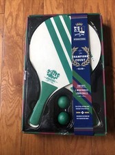 Champions Court Club Wooden Paddle  Ball Beach Set 2 Paddles 2 Balls NEW IN BOX