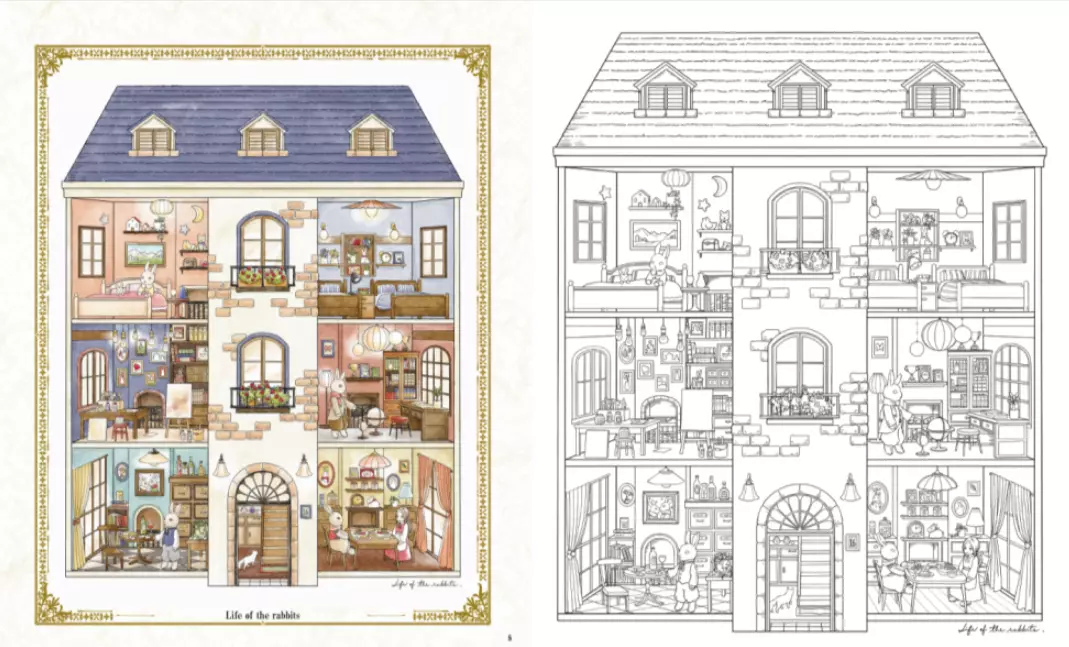 How to Draw a Dollhouse, Coloring Pages for Kids!