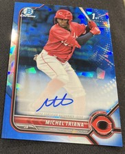 2022 Bowman Chrome Sapphire #BSPA-MT Michel Triana RC 1st Prospect Auto Reds