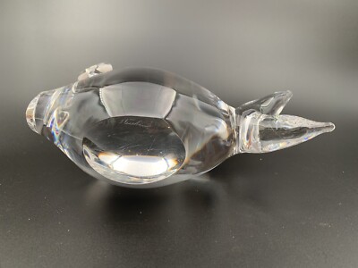 Vintage MCM 1960's STEUBEN Crystal Glass Puffer Fish - George