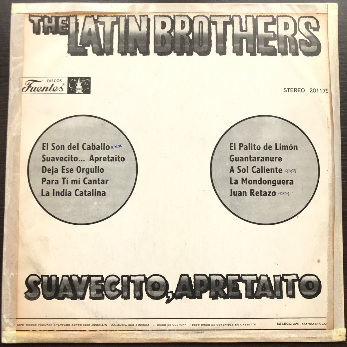 中古激レアソウルLP【FILÓ 】orígens The Latin Brothers ‎– Suavecito, Apretaito 1978 HARD GUAGUANCO