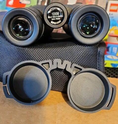 Esslnb Binoculars 12x50 Zoom Fold Down Eye Cups And Lens Covers FREE SHIPPING - Picture 4 of 8