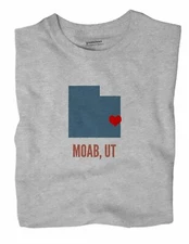 Moab Utah UT T-Shirt HEART