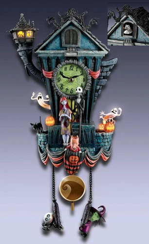 Disney The Nightmare Before Christmas Cuckoo Wall Clock Bradford Exchange - Picture 1 of 5